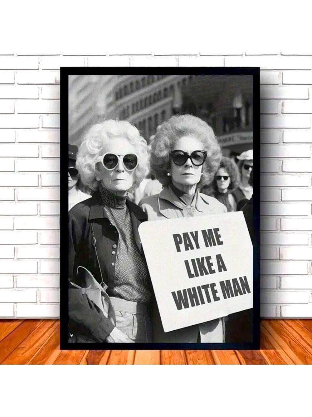 Pay Me Like A White Man Canvas Print Feminist Equality Culture Wall Art